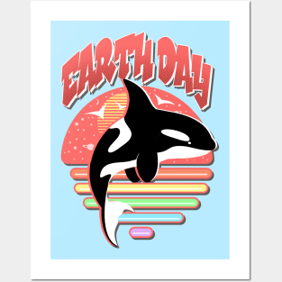 Earth Day Orca Posters and Art